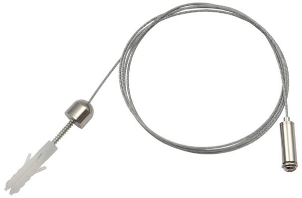 Závesné inštalačné lanká pre zavesenie svietidiel a ALU profilov, 2ks,dĺžka 1,5m, max.18kg