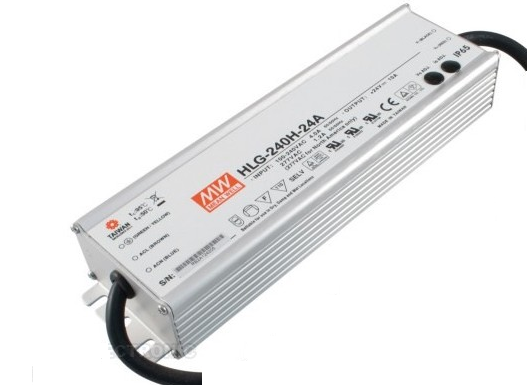 Vodotesný PROFI LED zdroj, 240W, 24V DC, nastaviteľný interným potenciometrom, SELV, IP65