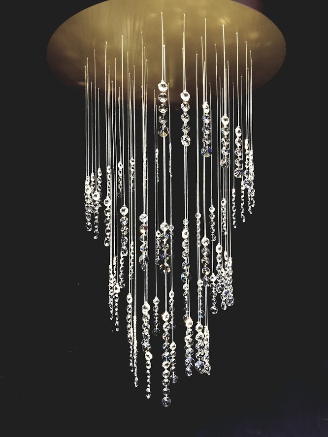 Kruhovy luster bez DL, dia600mm, H=1000, 3000K,matt gold