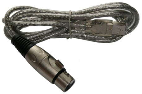 DMX USB interface kábel, 512kanálov, 5V/250mA, 1 meter, 3x Female pin