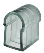 Koncovka, záslepka pre LED neon, malá, plastová, transparentná